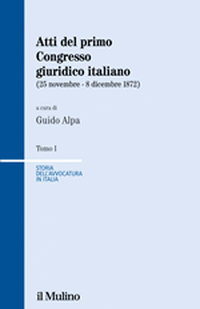 Copertina Atti del primo Congresso giuridico italiano 